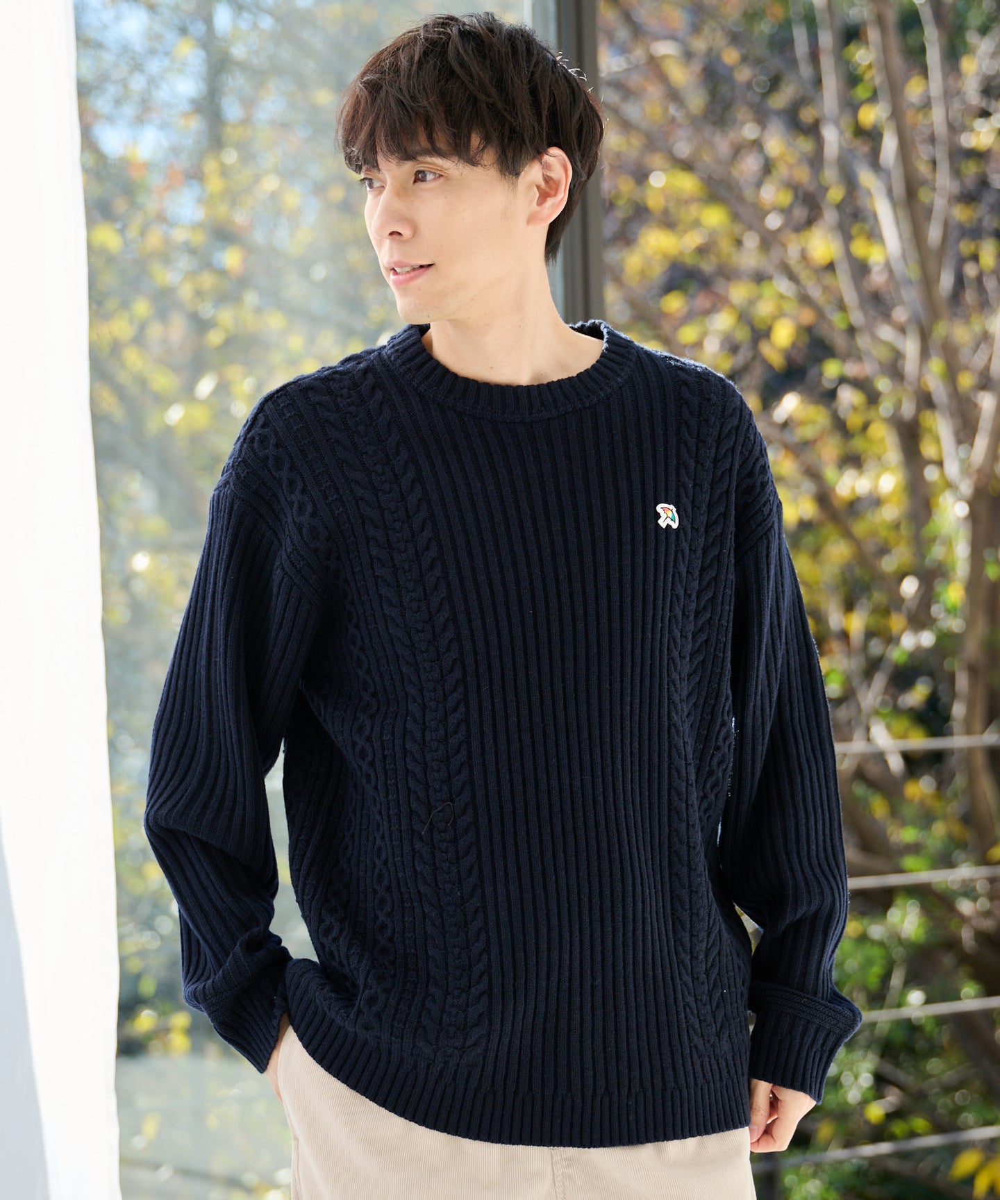 Arnold Palmer シェア ミックスパターン ニットプルオーバー